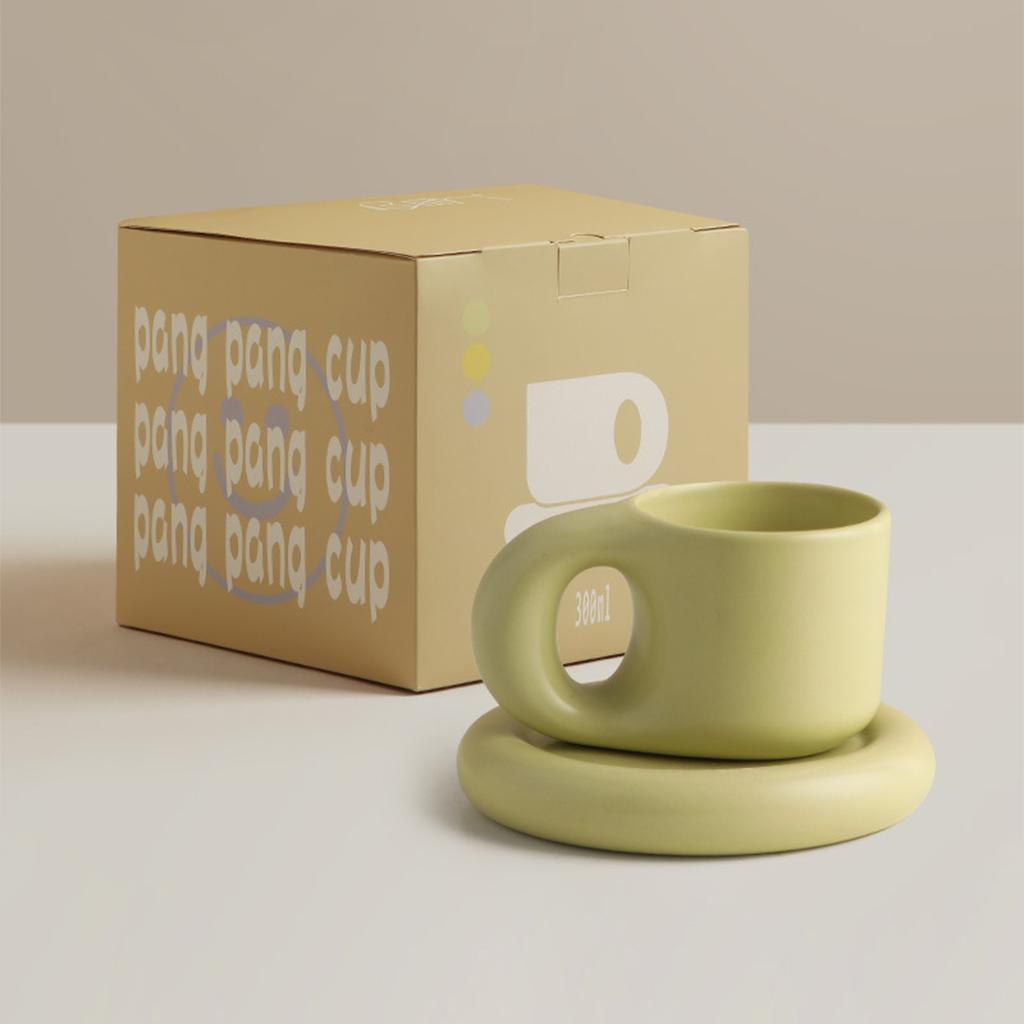 Ceramic Mug  Handle Coffee Mug Drink Cup  Green