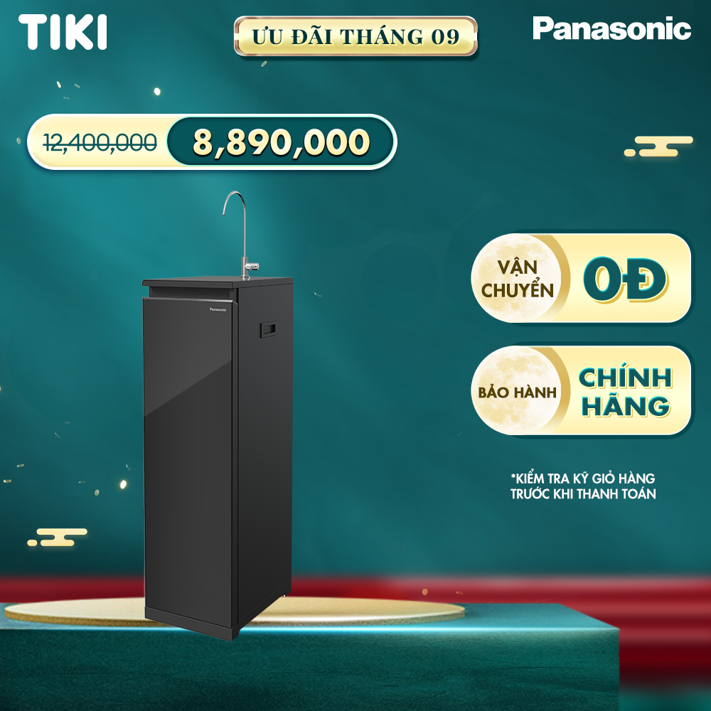 Máy lọc nước RO 6 lõi với cửa kính đen cường lực cao cấp Panasonic TK-CA811K-VN - Lắp đặt toàn quốc - Hàng chính hãng