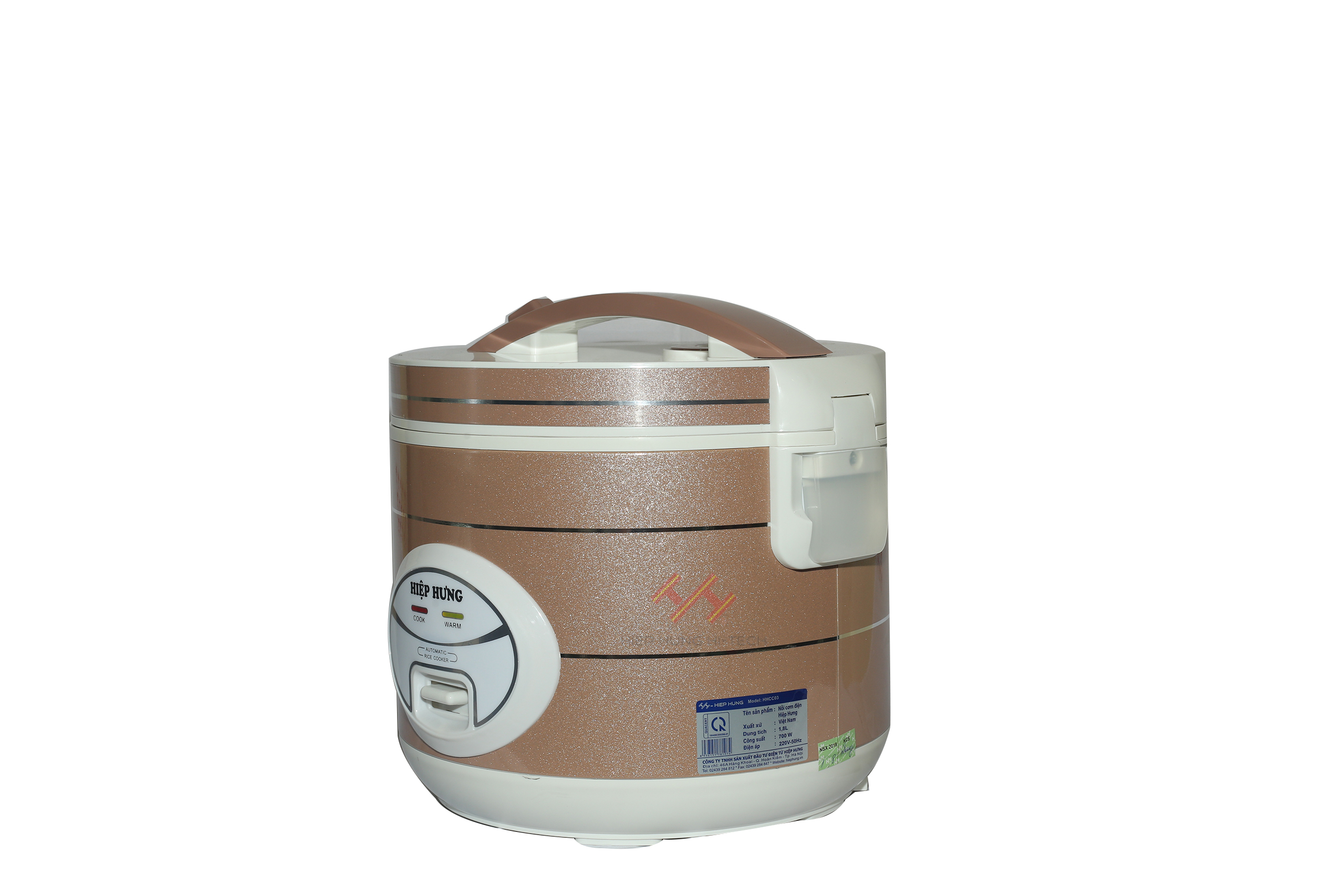 Nồi cơm điện Hiệp Hưng HHCC02 - 1.2 lít