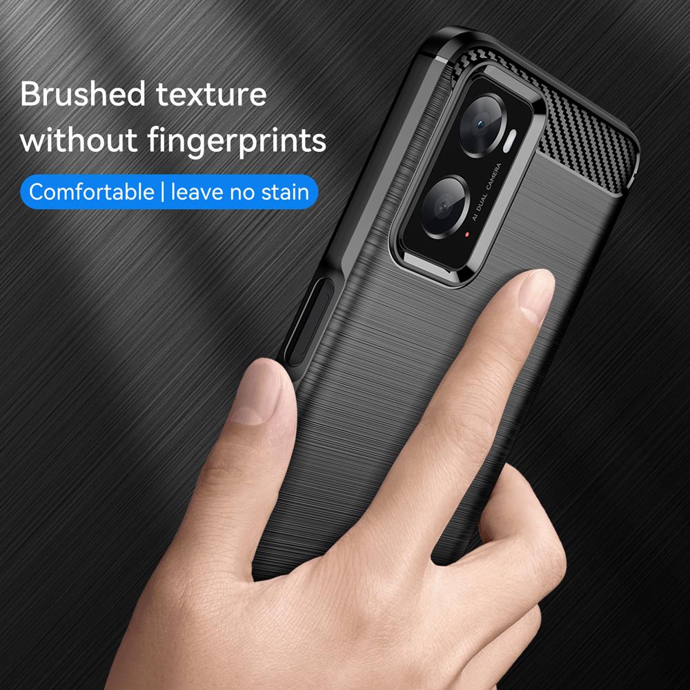 Ốp lưng dành cho Oppo A76 A96 Realme 9i ốp silicone mềm Carbone phay xước chống sốc chống vân tay