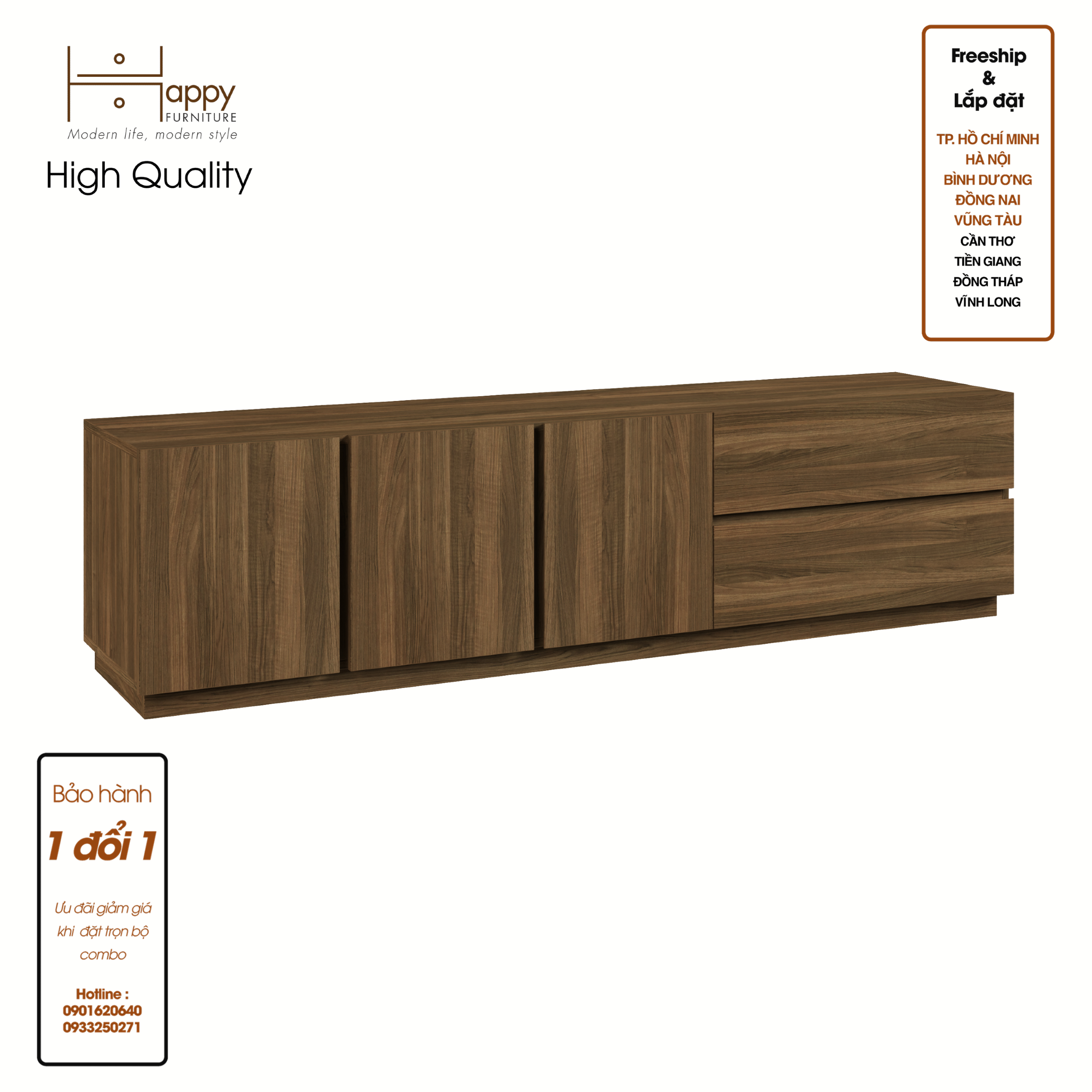 [Happy Home Furniture] MACRO, Kệ Tivi - 5 ngăn, 180cm x 42cm x 46cm ( DxRxC)   , KTV_001