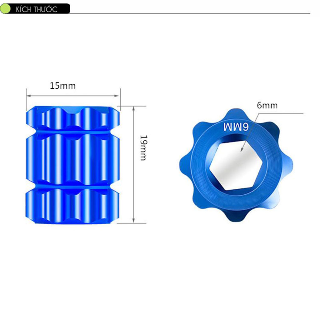 Dụng Cụ Tháo Trục Giò Xe Đạp Bằng Hợp Kim Nhôm (Cho Lục Giác Size 6mm) Mai Lee