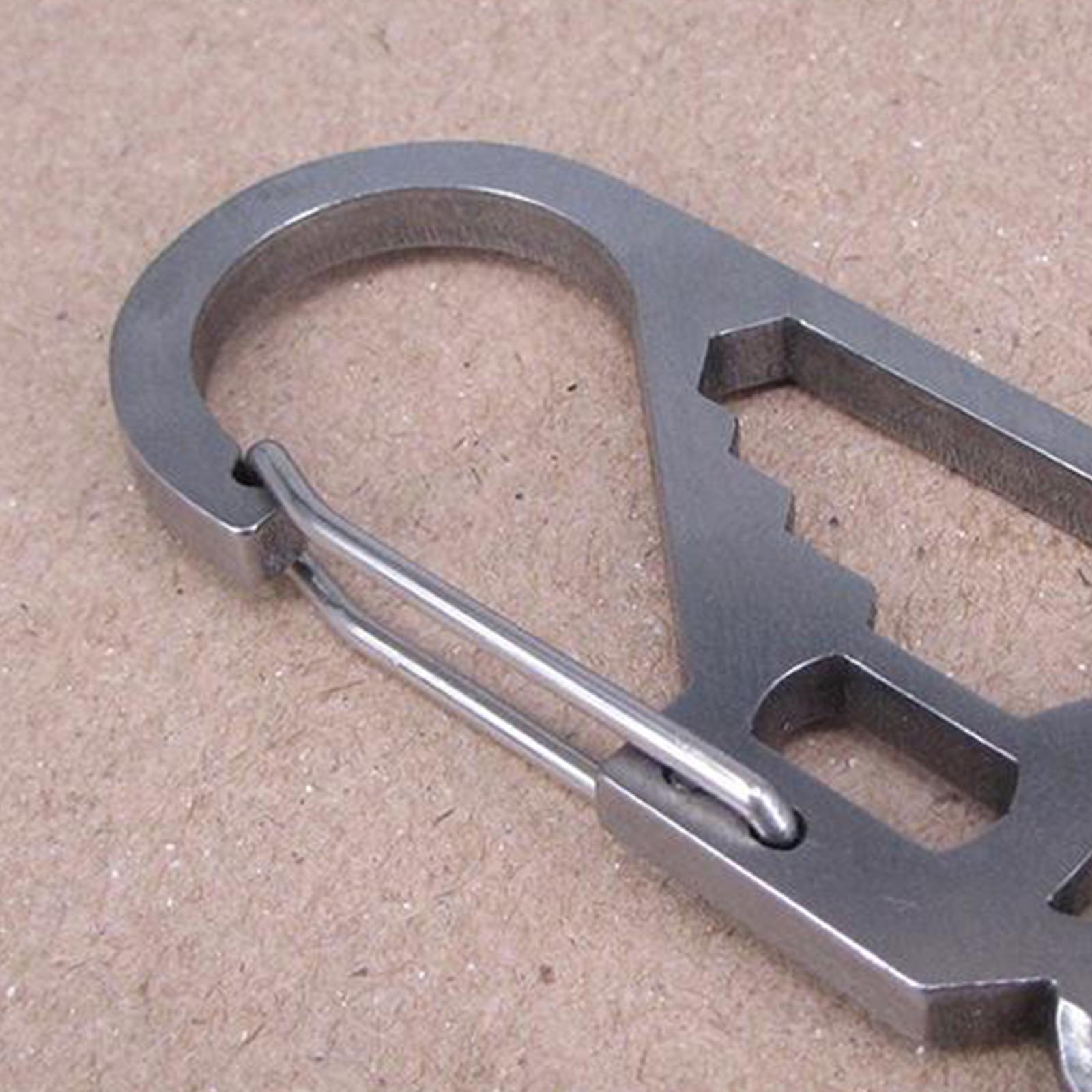 Cable Carabiner Camping Hiking Hook Chain Key Ring Lock Clip Holder