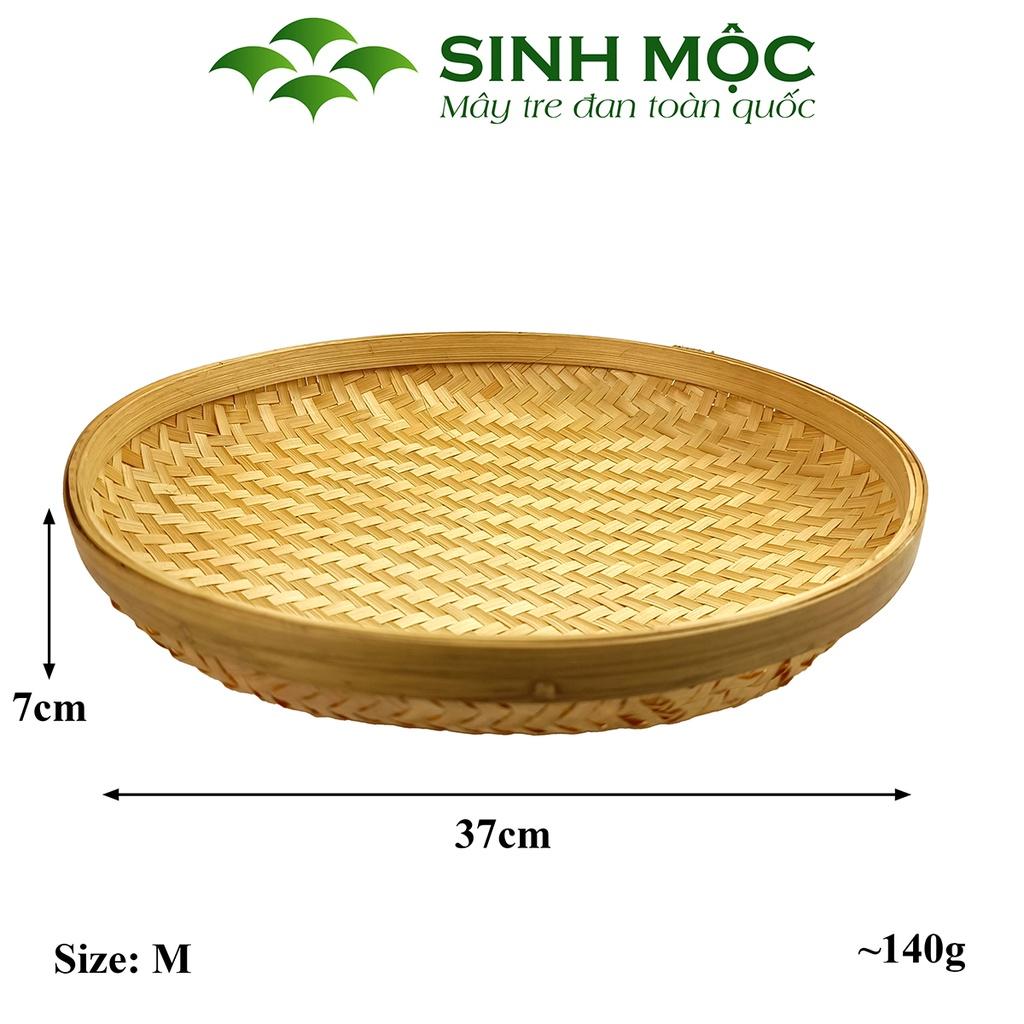 {Siêu rẻ} Mẹt tre 29cm và 37cm, mẹt bún dậu, mẹt bằng tre có đế, khay đựng đồ Sinh Mộc - MZ010