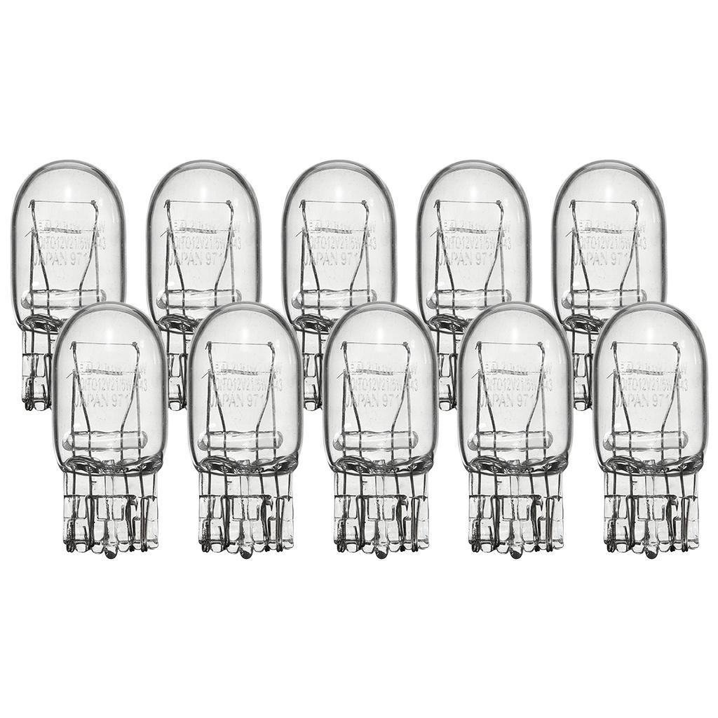 10x T20 7443 W21/5W Car Dual Filament Turn Signal Brake Light Amber Yellow