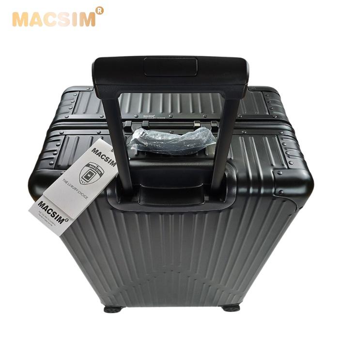 Vali hợp kim nhôm nguyên khối MS1104 Macsim cao cấp màu đen cỡ 29 inches