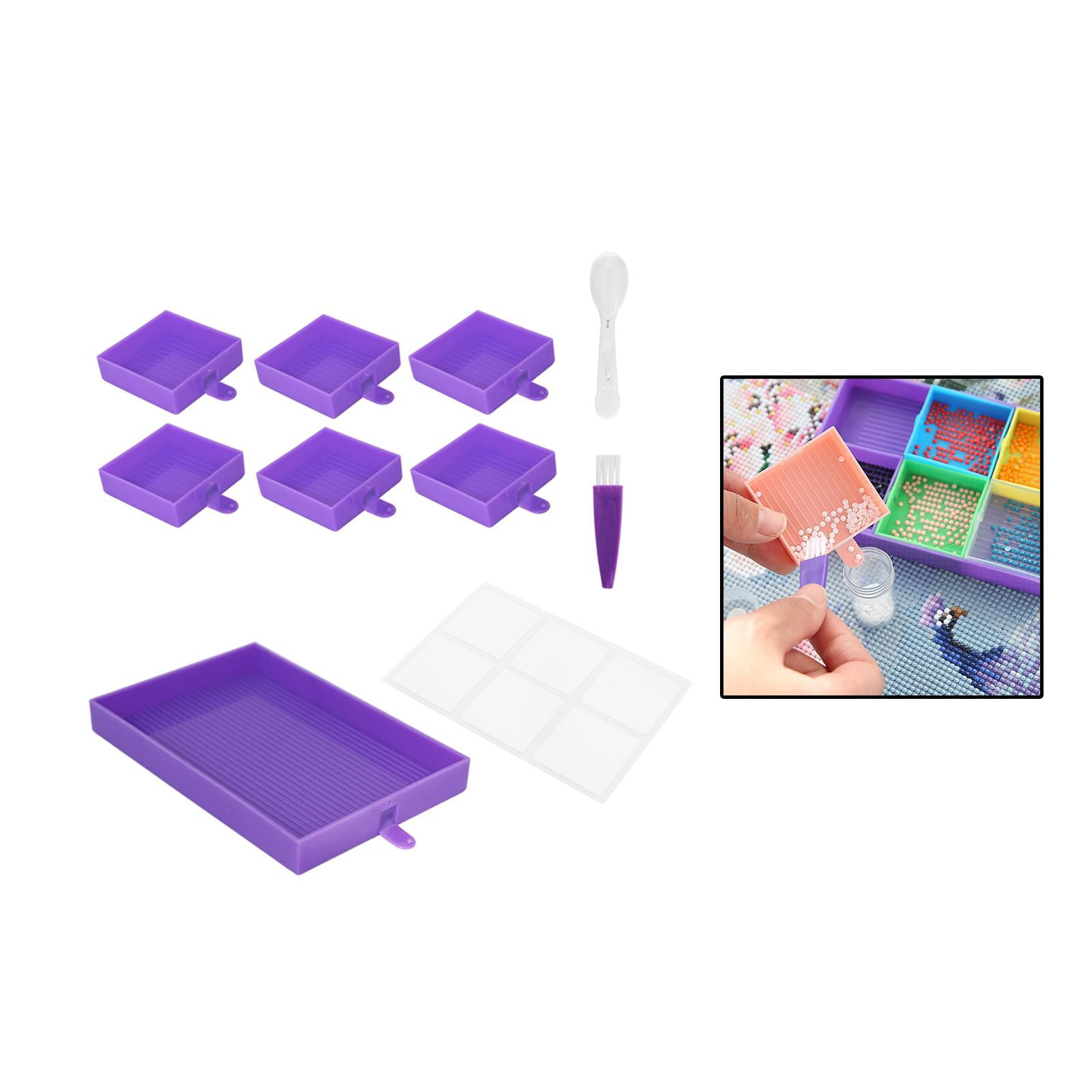 Diamond Paintings Tray Kits Container Diamond Paintings Brush DIY Art Crafts