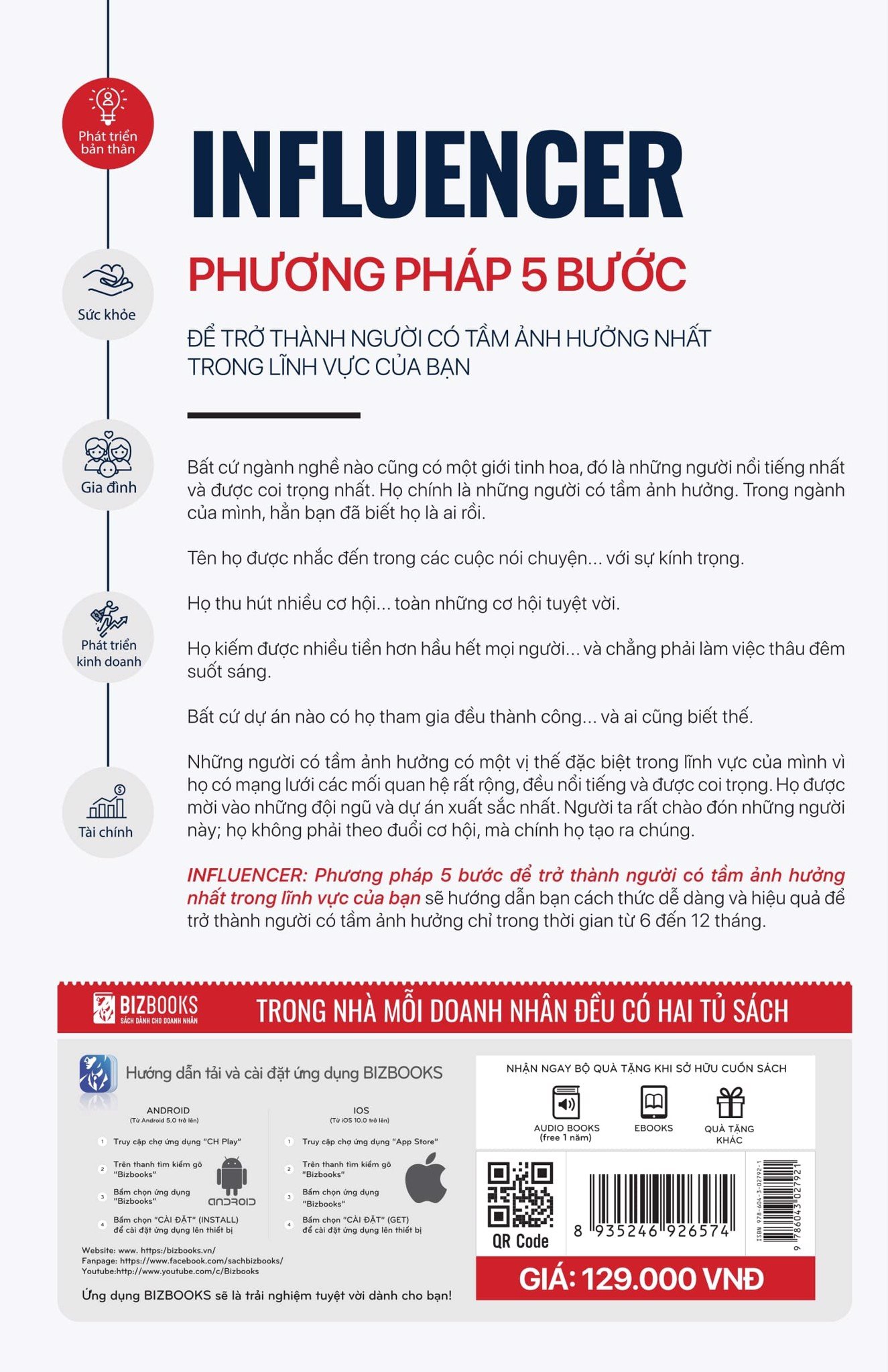  Influencer - Phương pháp 5 bước để trở thành người có tầm ảnh hưởng nhất trong lĩnh vực của bạn