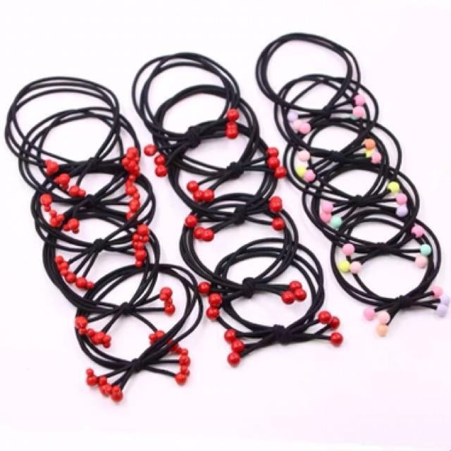 Dây buộc tóc - vòng tay 3 vòng dây chắc chắn phối hạt xinh xắn trẻ trung sành điệu