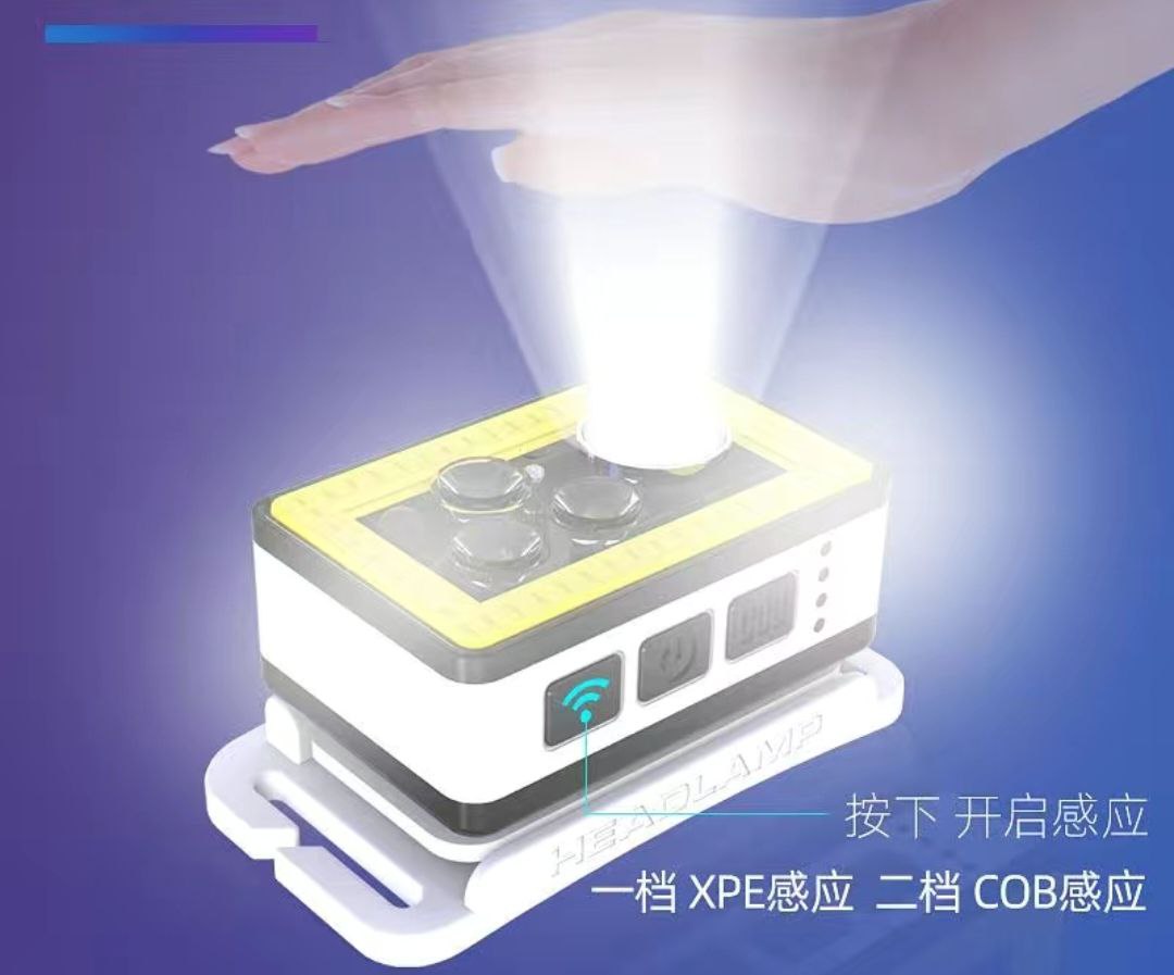 Đèn pin đội đầu siêu sáng cổng sạc USb với chế độ cảm biến chuyển động chỉ cần vẫy tay để bật đèn Mai Lee