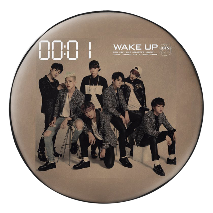 Gối Ôm Tròn In Hình BTS - Wake Up - GOKP518