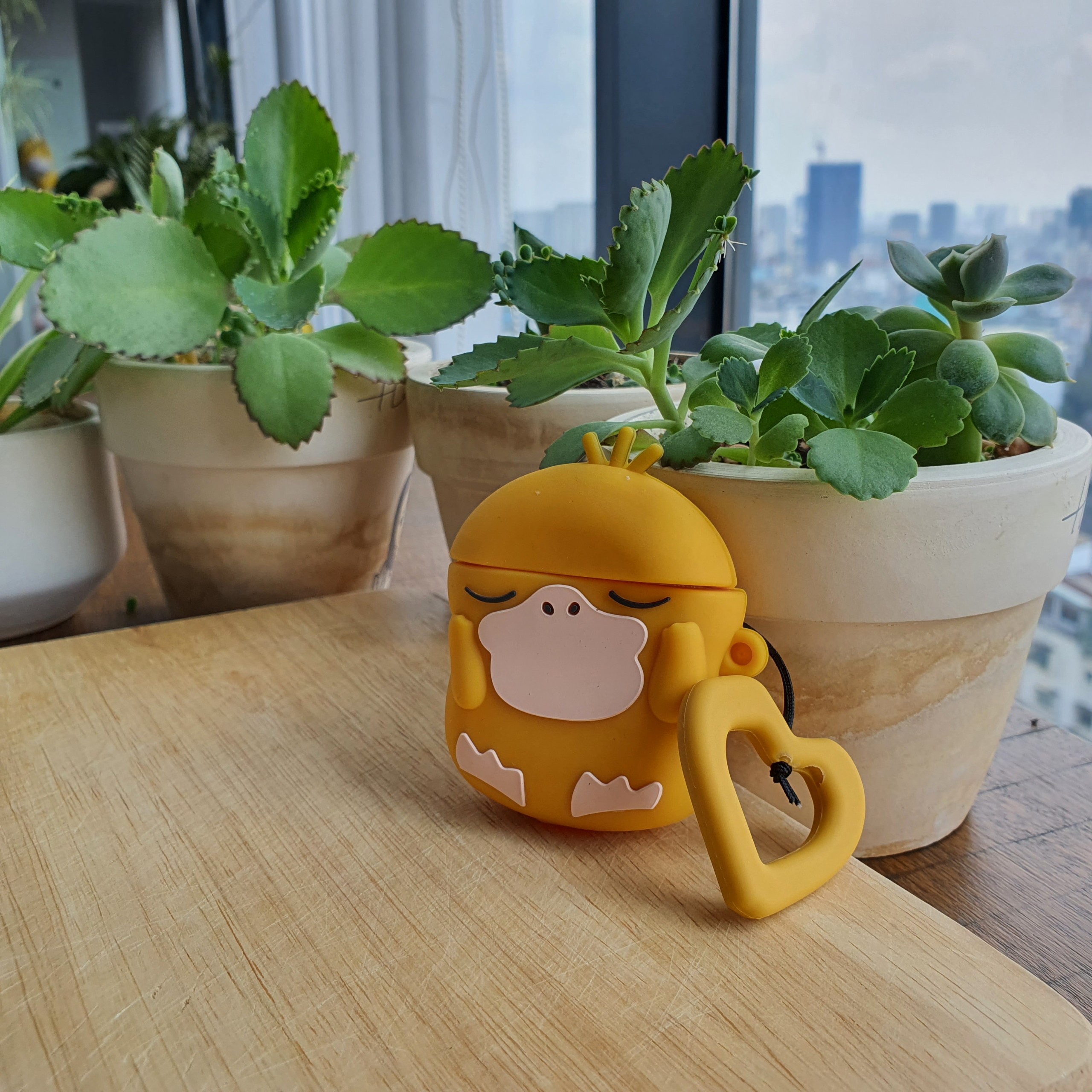 Bao Case Silicon Cho Tai Nghe Apple AirPods 1 / AirPods 2 - Hình Vịt Koduck Ngu Ngốc