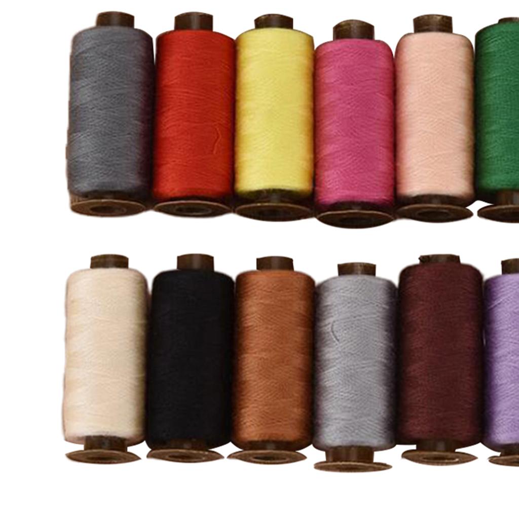 24 Các Loại Màu Sắc Polyester Đường Chỉ May Cuộn Dây 500 Yard Mỗi