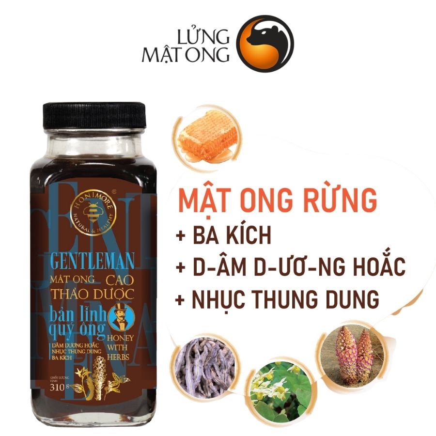 Mật ong thượng hạng - cao thảo dược Gentleman Honimore 310g chăm sóc sức khoẻ nam