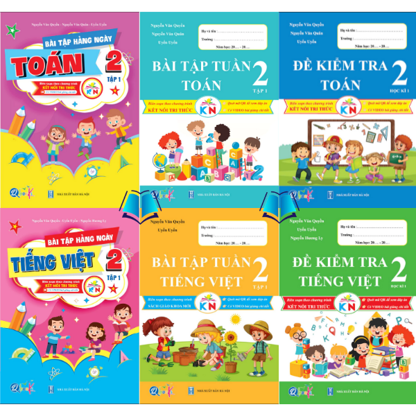 Sách - Bộ Sách Bài Tập Và Đề Kiểm Tra Toán + Tiếng Việt Lớp 2 Học Kì 1 - Kết Nối