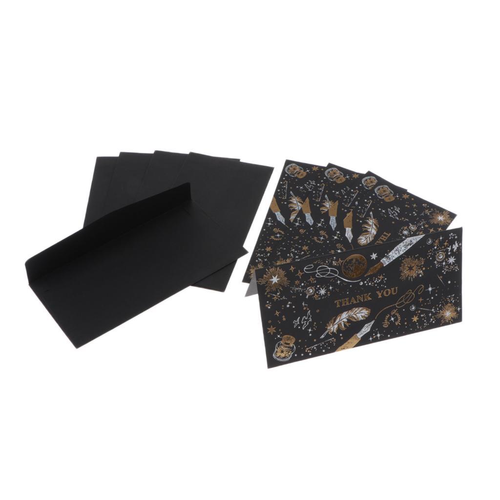 5Pcs Thank You Paper Card Christmas Wedding Party Greeting Invitation Card