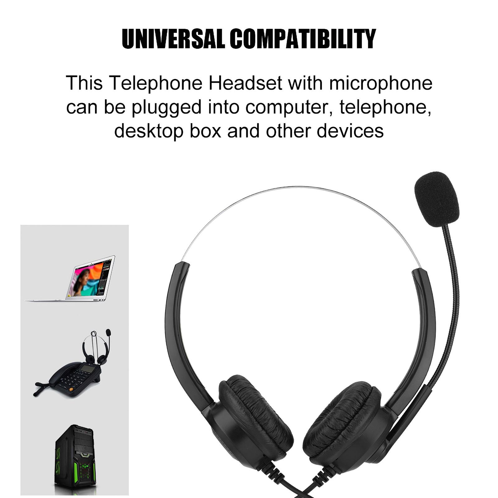 Văn Phòng Có Mic Có Dây 2.5Mm Tai Nghe Tai Nghe Máy Tính Giảm Tiếng Ồn Tai Nghe Cho Cuộc Gọi Trung Tâm Máy Tính Điện Thoại Di Động