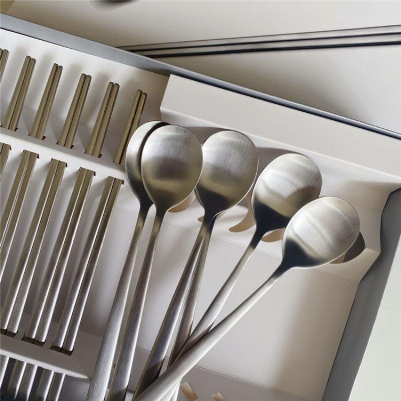 BỘ 6 ĐŨA 6 MUỖNG INOX KHÁNG KHUẨN 304 CAO CẤP KÈM HỘP ĐỰNG SANG TRỌNG