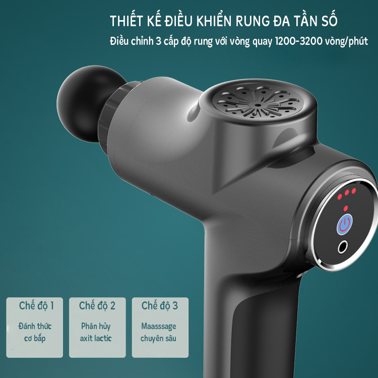 Súng Massage, Máy Massage Cầm Tay Cao Cấp FASCIAL GUN TY-605-Trị đau nhức, giảm căng cơ