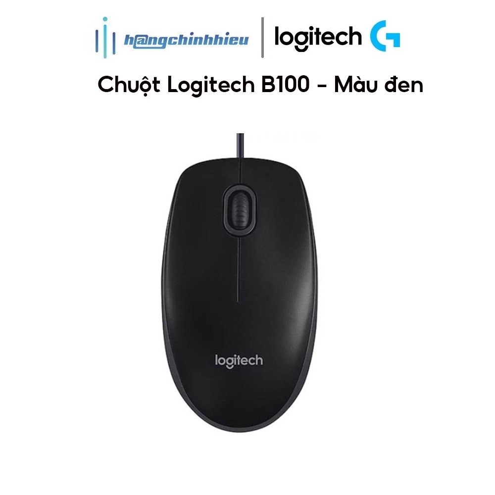 Chuột Logitech B100 - Màu đen Hàng chính hãng