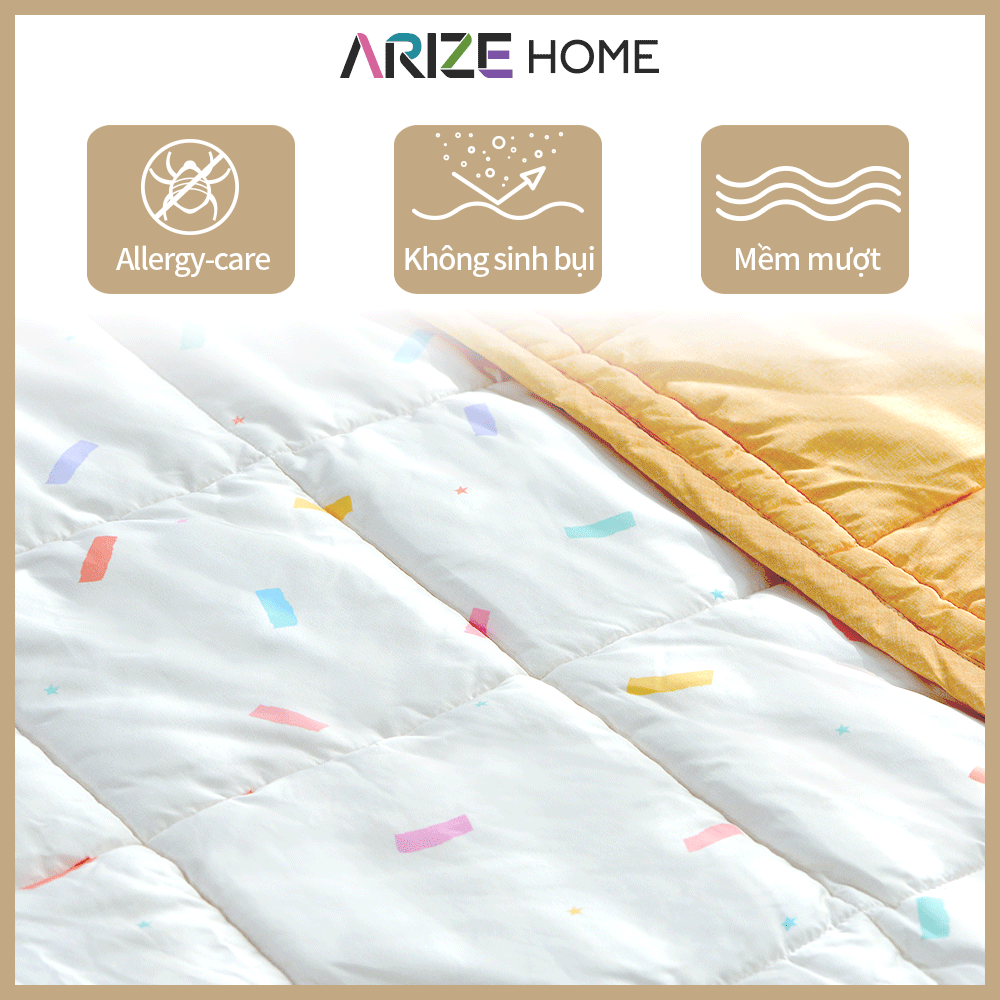 Chăn Chần Bông Arize Vải Microfiber Rainbow 1.5x2m