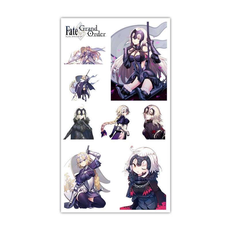 Set 5 Bảng hình xăm Fate/stay night Sticker Tattoo