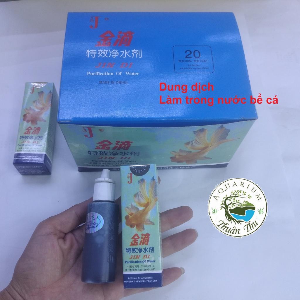 1 hộp 20 chai Dung dịch làm trong nước hồ cá JinDi