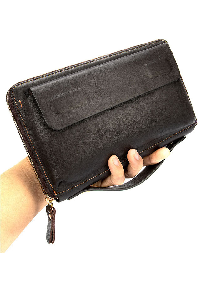 Clutch da thật - Ví cầm tay nam da bò BHM9043