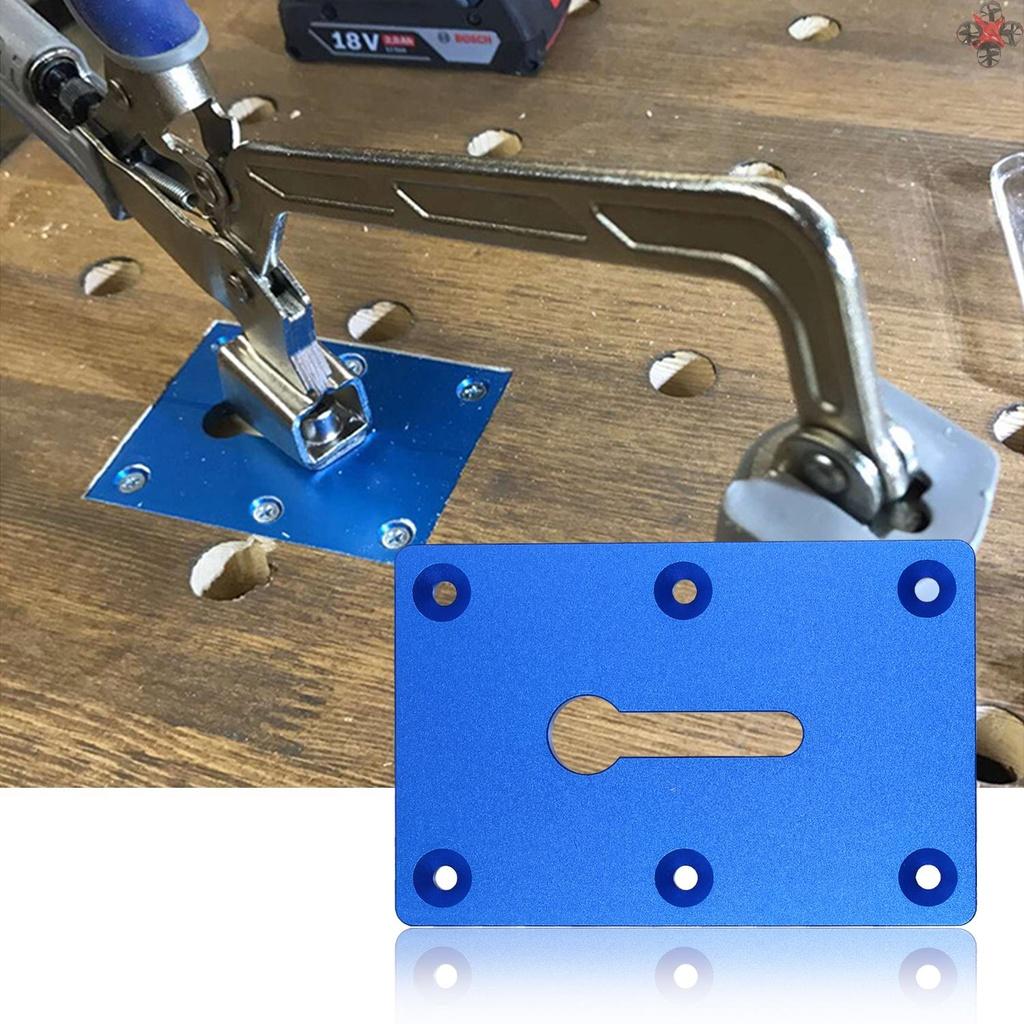 Carpenter Working Table Fixing Clamp Aluminum Alloy Clamp Plate Mounting Plate Blue