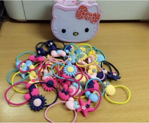 Hộp dây buộc tóc kitty sắt