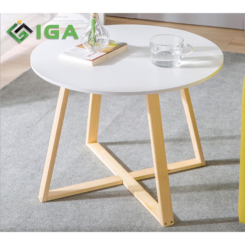 Bàn trà Bắc Âu Chân vuông mặt 50cm GP52