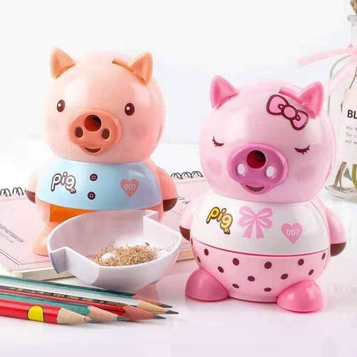 Gọt bút chì quay tay hình heo peppa