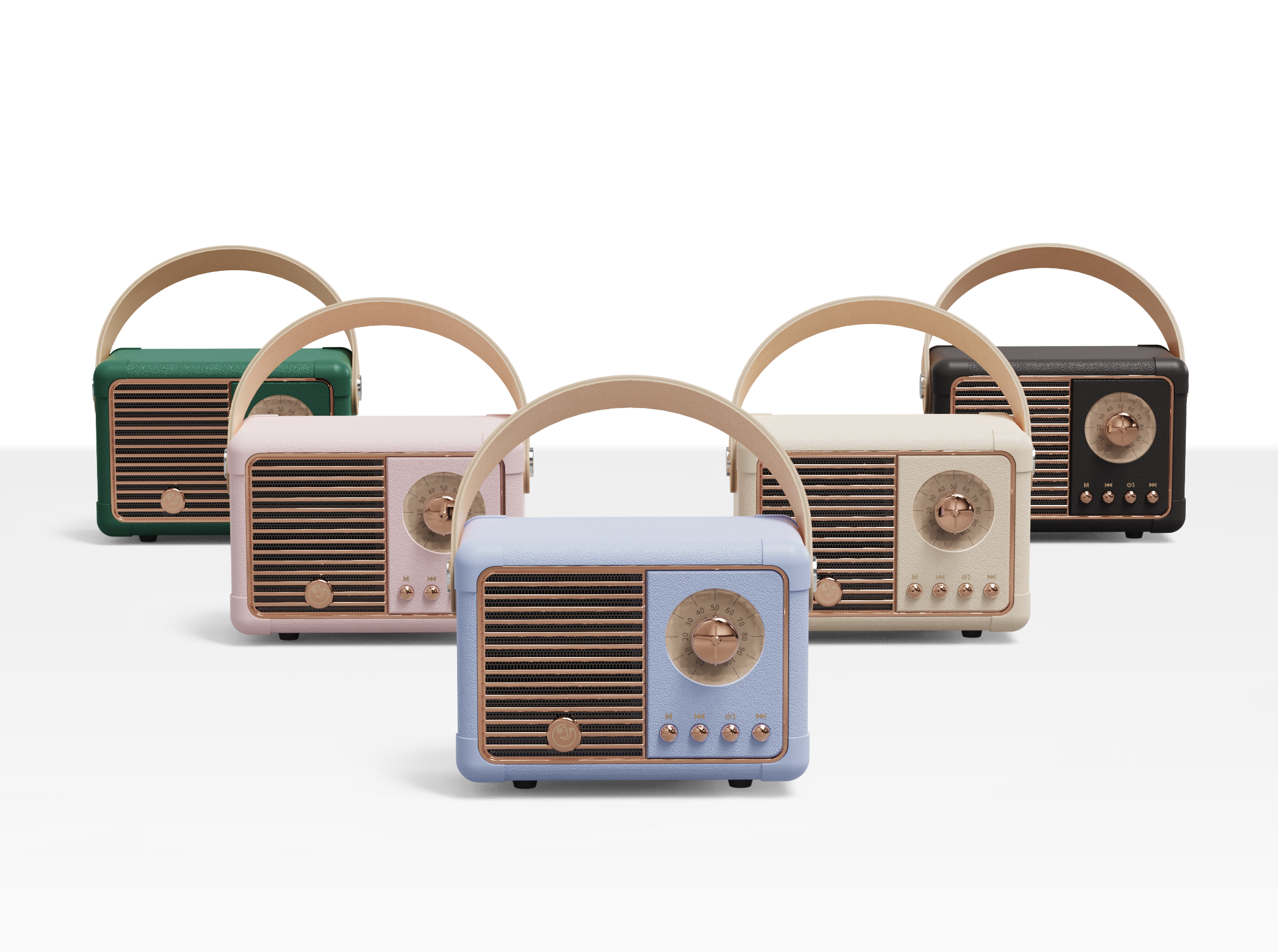 Loa bluetooth retro Color: HM11 Plus Green Set Type: Speaker