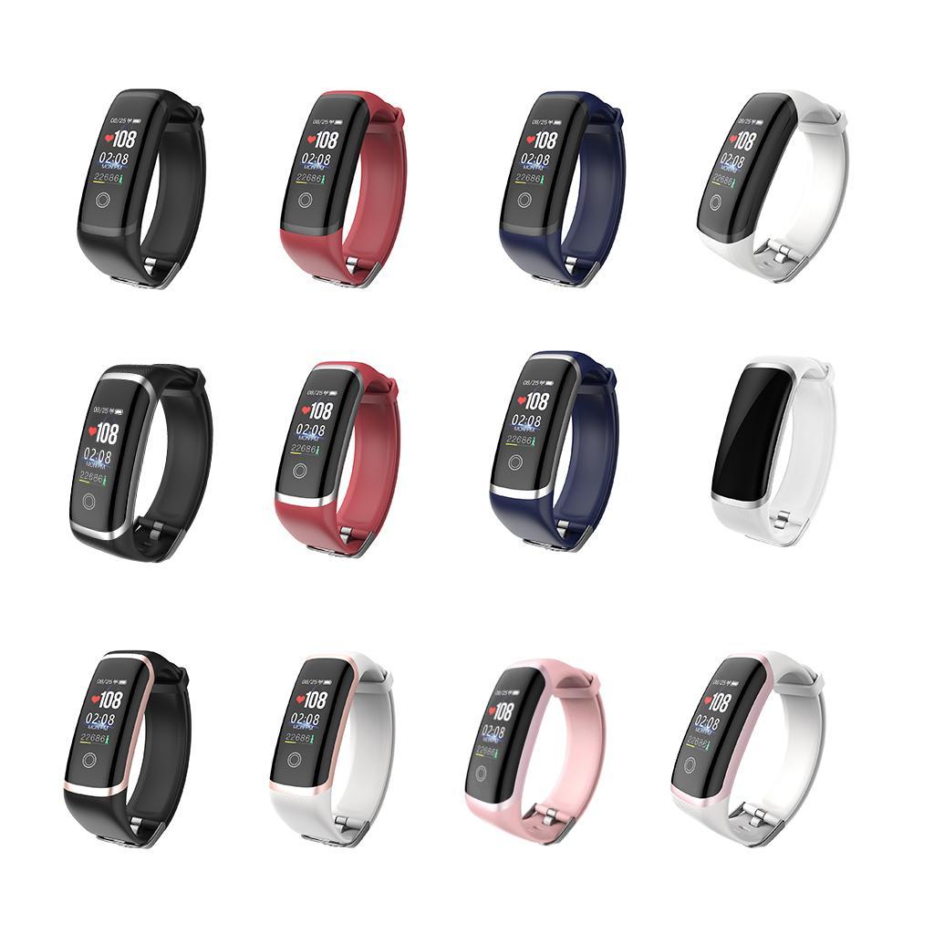 Lerbyee Sport Fitness Tracker M4 Smart Heart Rate Monitor Wristband Silver +