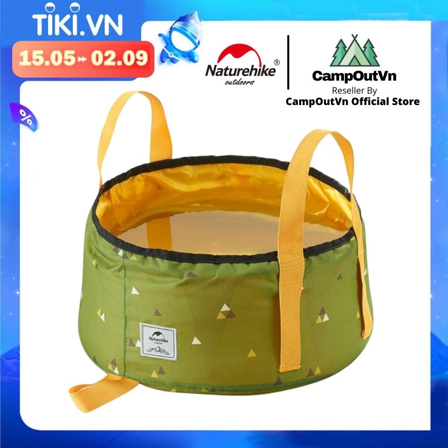 Đồ cắm trại xô nước Naturehike campoutvn du lịch dã ngoại NH15Z002-L túi đựng trái cây nước bia dễ dùng xếp gọn có tay cầm tiện dụng A130