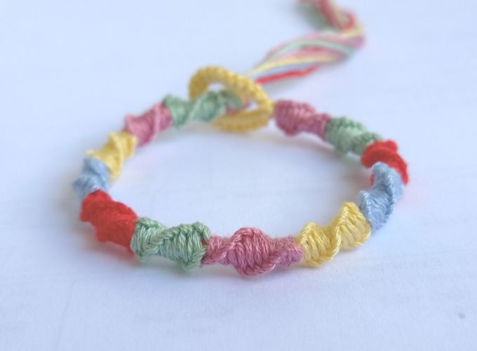 Vòng tay vòng chân may mắn-xoắn ốc colorful-Wendy-Friendship bracelet-Vòng tay tình bạn-handmade DIY