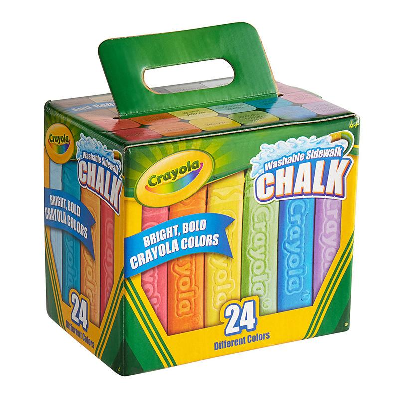 Phấn vỉa hè có thể giặt được, đồ chơi ngoài trời, quà tặng trẻ em, gói 24