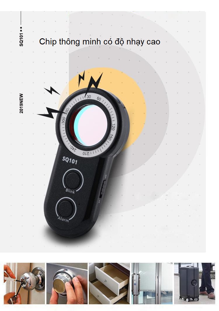 Máy Phát Hiện Camera Quay Lén SQ101 - HÀNG NHẬP KHẨU