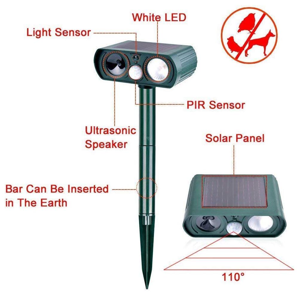 Mua Solar Animal Repeller Ultrasonic Animal Repellent Outdoor Weatherproof Farm Garden Repellent with Flashing Light Motion Detector Squirrel, Raccoon, Skunk, Rabbit, Rat, Mole, Deer tại TOPGOODVIEW Mua Solar Animal Repeller Ultrasonic Animal Repellent Outdoor Weatherproof Farm Garden Repellent with Flashing Light Motion Detector Squirrel, Raccoon, Skunk, Rabbit, Rat, Mole, Deer tại TOPGOODVIEW