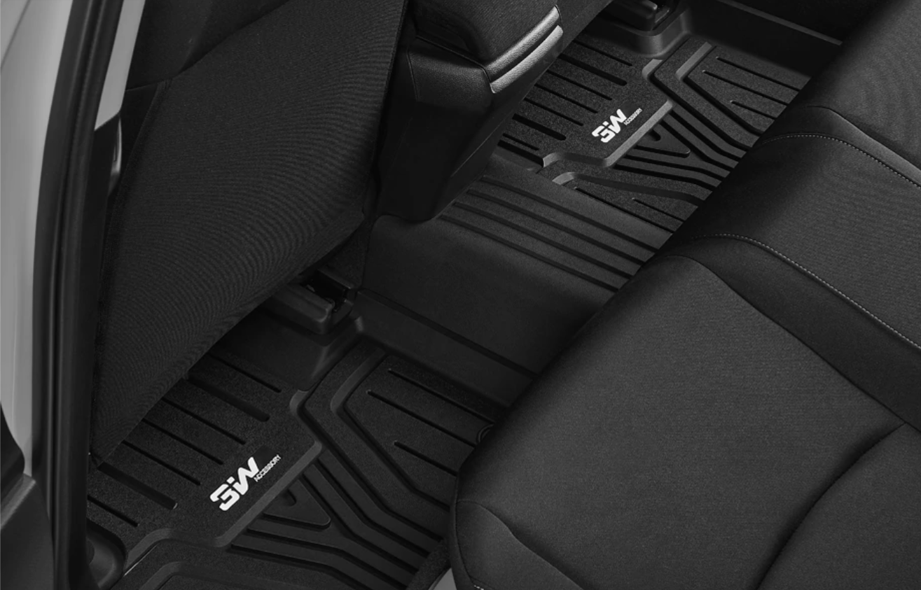 Thảm lót sàn xe ô tô HONDA CRV 2023 Nhãn hiệu Macsim 3W chất liệu nhựa TPE đúc khuôn cao cấp - màu đen