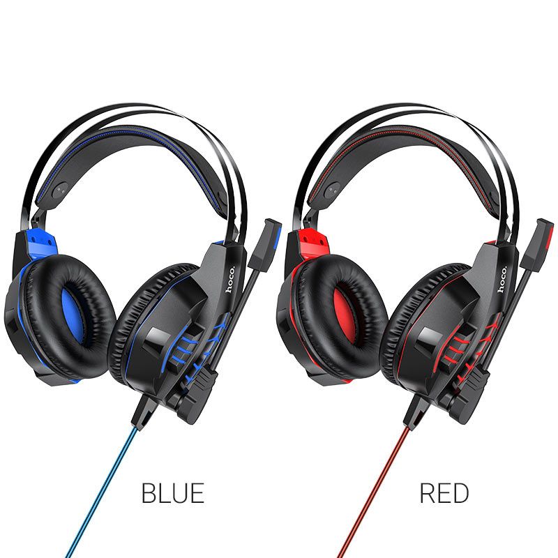 ai nghe chụp đầu GAMING HOCO W102 - jack 3.5 Có Micro, Dây Chống Đứt, Dùng Được Cho Máy Tính Và Điện Thoại Đẹp Hay Bền-Hàng Chính Hãng