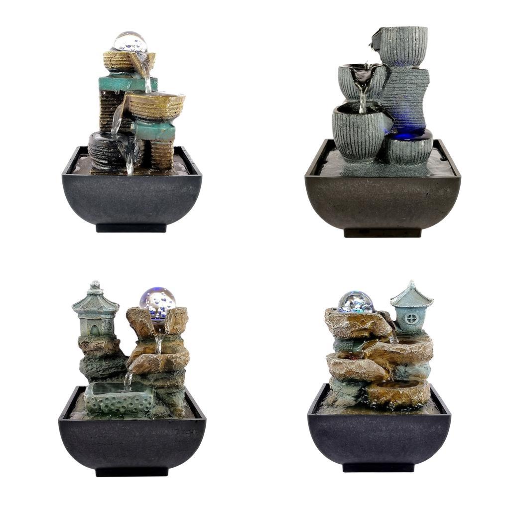 Tabletop Water Fountain Feng Shui Meditation Waterfall Fountain