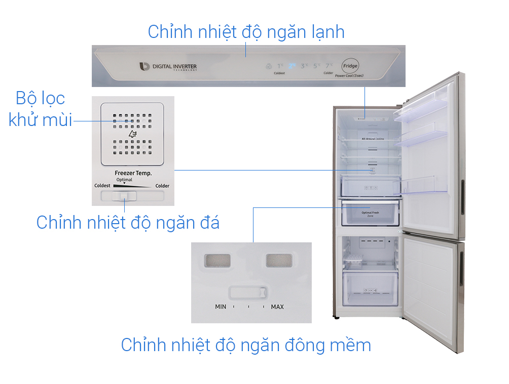 Tủ Lạnh Samsung Inverter 310 lít RB30N4010S8/SV - Hàng Chính Hãng - Chỉ Giao Hà Nội