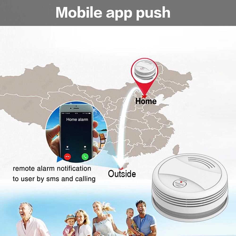 Wifi Smoke Detector Smart Fire Alarm Sensor Wireless Security System Smart Life Tuya APP Control Smart Home For Home Kitchen/Store/Hotel/Factory