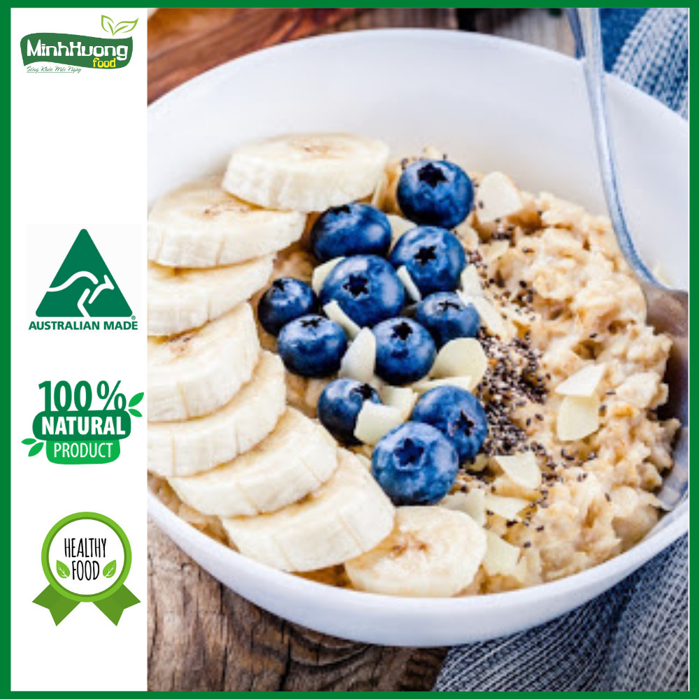 Combo 5 Bịch Yến Mạch Úc Tươi Mr Johnny 500g - Cho người ăn kiêng, giảm cân - Cán vỡ - Instant Oat