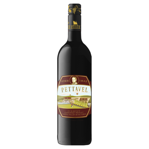 Rượu vang đỏ Pettavel Estate Carbernet Merlot 2018 750ml 14.8% Alc