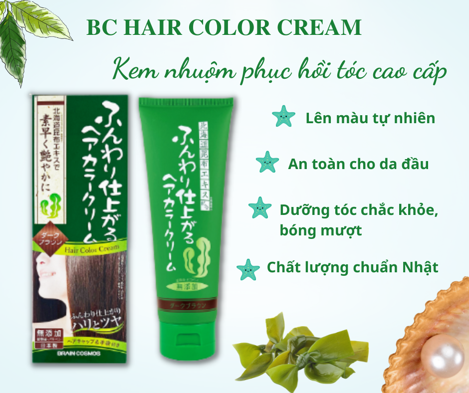 Kem nhuộm phục hồi tóc BC Hair Color Cream 200g