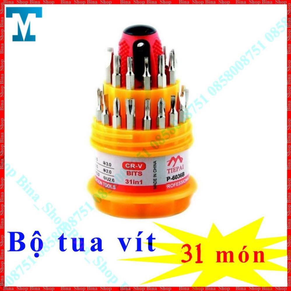 Bộ tua vít đa năng 31 in 1 tiện dụng gồm 31 đầu vít các loại