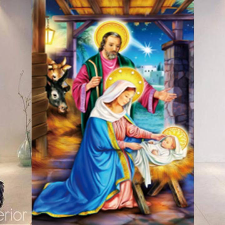 Tranh đá gia đình thánh gia YN5459 - kích thước: 60 * 90cm.