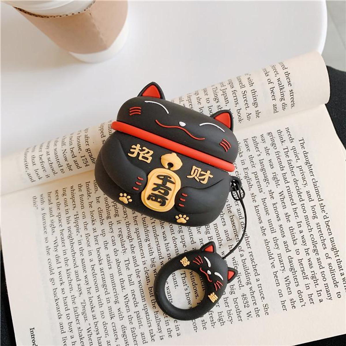 Bao Case Cho Airpods 1/ 2 Mèo Lucky_ Hàng chính hãng